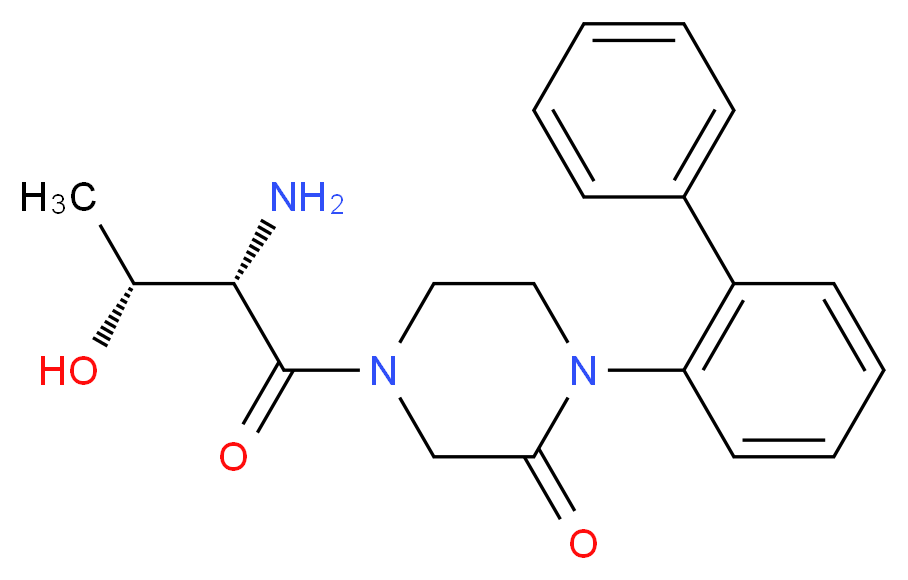 1-(2-biphenylyl)-4-L-threonyl-2-piperazinone_分子结构_CAS_)