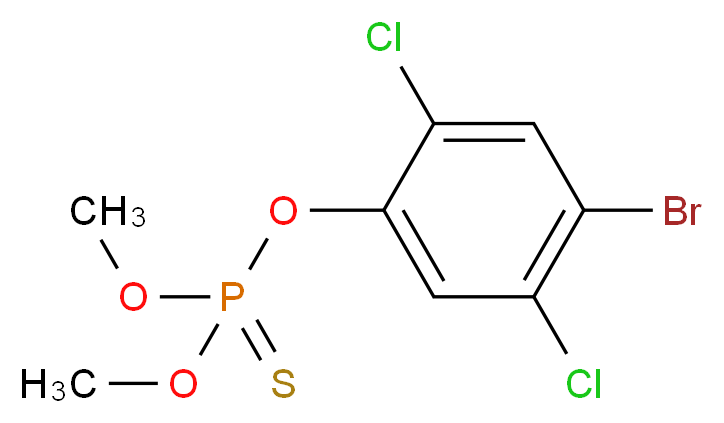 4-bromo-2,5-dichlorophenyl methyl methoxy(sulfanylidene)phosphonite_分子结构_CAS_2104-96-3