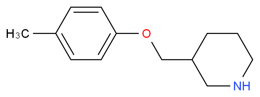 3-(4-methylphenoxymethyl)piperidine_分子结构_CAS_883547-94-2