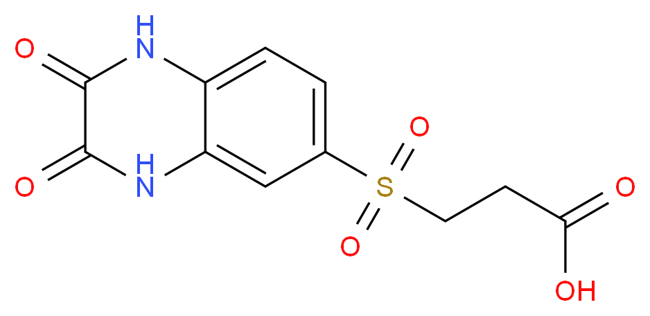 3-(2,3-Dioxo-1,2,3,4-tetrahydro-quinoxaline-6-sulfonyl)-propionic acid_分子结构_CAS_436096-98-9)