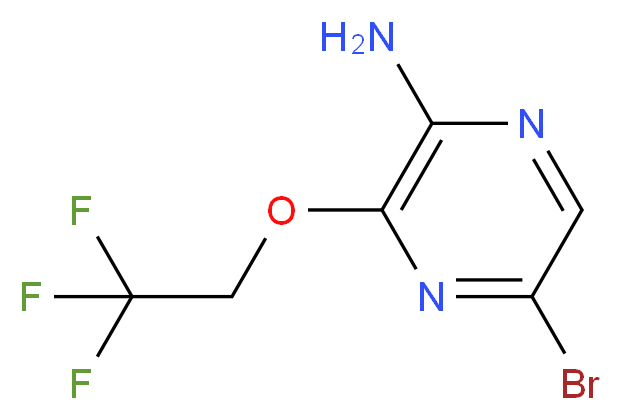 5-bromo-3-(2,2,2-trifluoroethoxy)pyrazin-2-amine_分子结构_CAS_947249-22-1