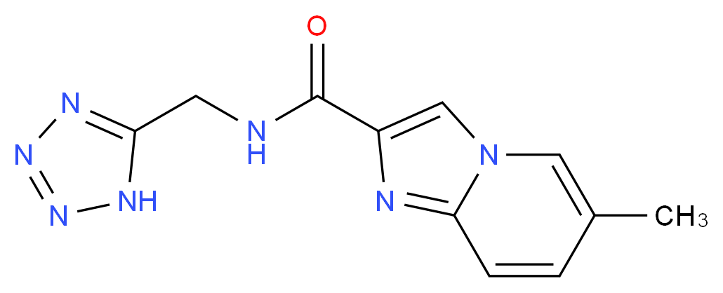6-methyl-N-(1H-tetrazol-5-ylmethyl)imidazo[1,2-a]pyridine-2-carboxamide_分子结构_CAS_)