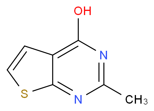 2-methylthieno[2,3-d]pyrimidin-4-ol_分子结构_CAS_21582-51-4