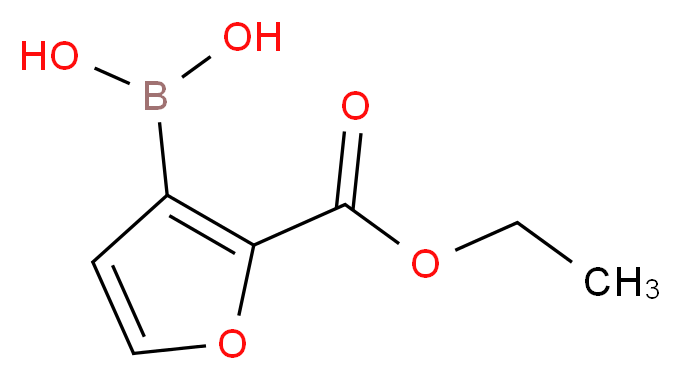 [2-(ethoxycarbonyl)furan-3-yl]boronic acid_分子结构_CAS_1150114-62-7