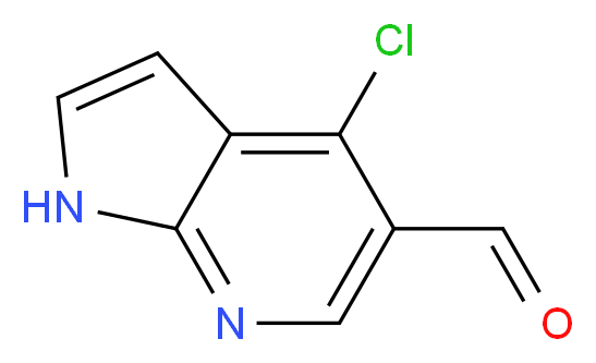 4-Chloro-1H-pyrrolo[2,3-b]pyridine-5-carbaldehyde_分子结构_CAS_958230-19-8)