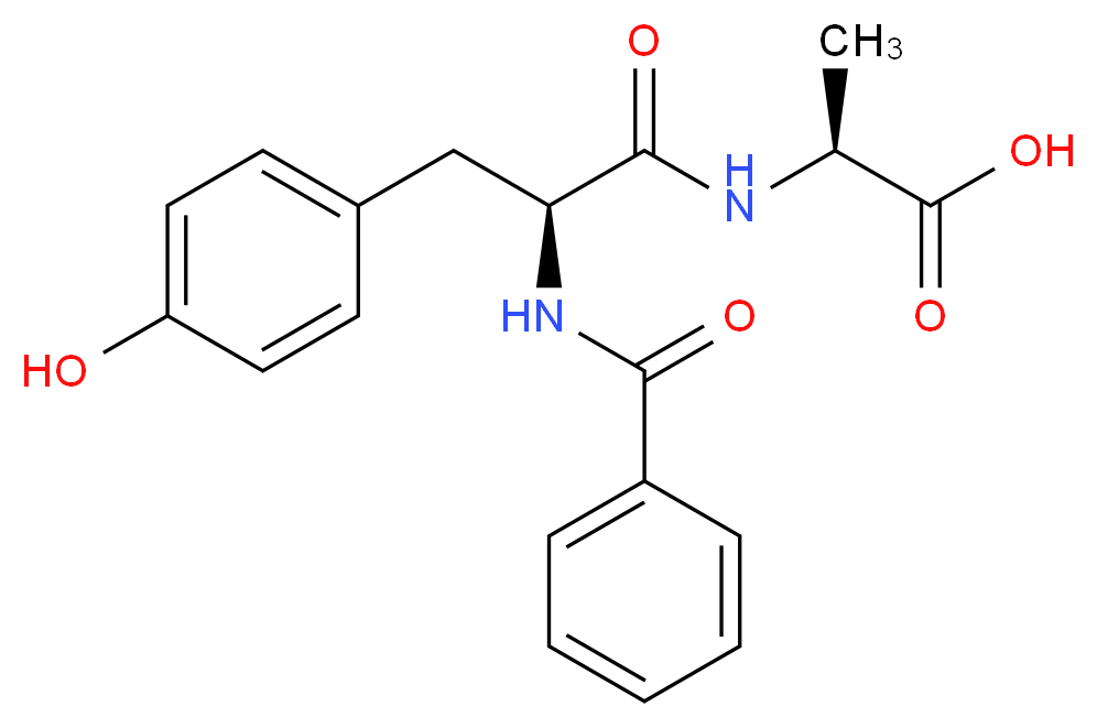 (2S)-2-[(2S)-3-(4-hydroxyphenyl)-2-(phenylformamido)propanamido]propanoic acid_分子结构_CAS_76264-09-0