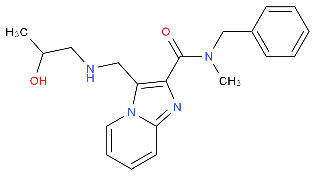 N-benzyl-3-{[(2-hydroxypropyl)amino]methyl}-N-methylimidazo[1,2-a]pyridine-2-carboxamide_分子结构_CAS_)