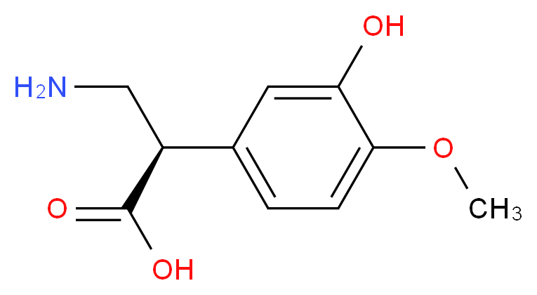 (2R)-3-amino-2-(3-hydroxy-4-methoxyphenyl)propanoic acid_分子结构_CAS_925221-88-1