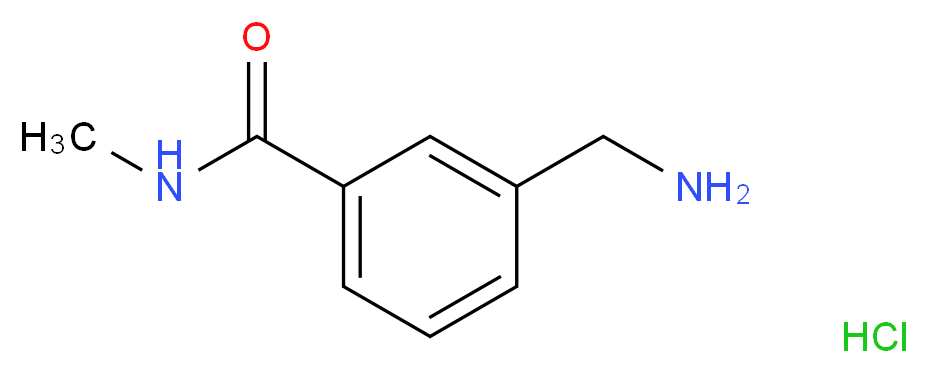 3-(Aminomethyl)-N-methylbenzamide hydrochloride_分子结构_CAS_916211-48-8)