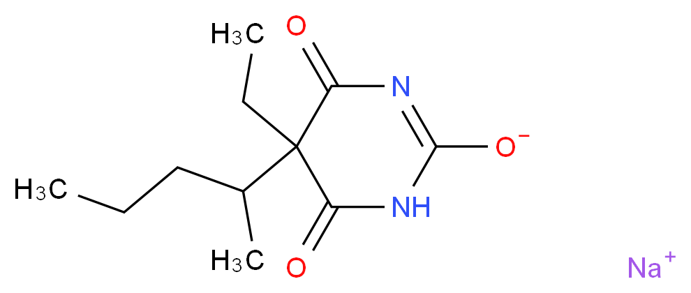 sodium 5-ethyl-4,6-dioxo-5-(pentan-2-yl)-1,4,5,6-tetrahydropyrimidin-2-olate_分子结构_CAS_57-33-0
