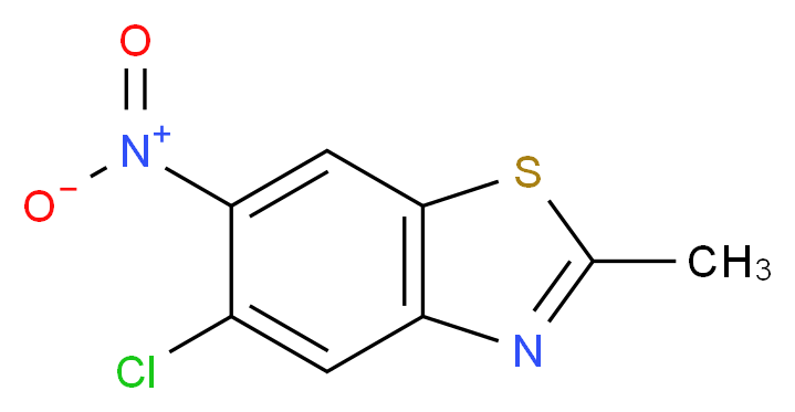 5-chloro-2-methyl-6-nitro-1,3-benzothiazole_分子结构_CAS_5264-77-7