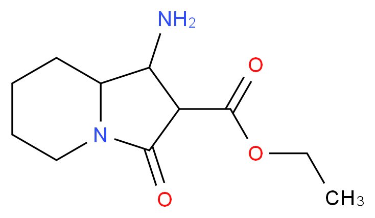 ethyl 1-amino-3-oxo-octahydroindolizine-2-carboxylate_分子结构_CAS_1217860-86-0