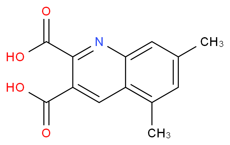 5,7-DIMETHYLQUINOLINE-2,3-DICARBOXYLIC ACID_分子结构_CAS_948293-89-8)