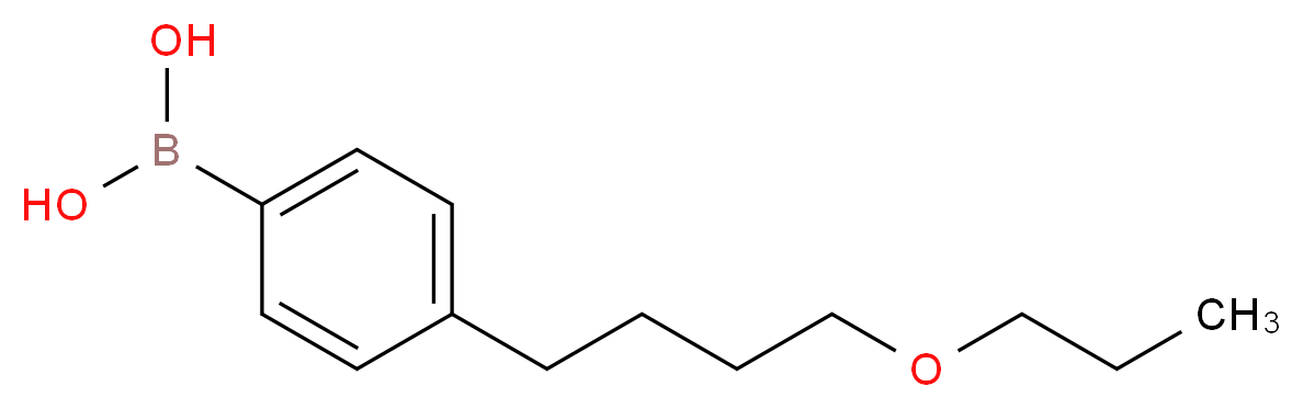 [4-(4-propoxybutyl)phenyl]boronic acid_分子结构_CAS_136370-19-9