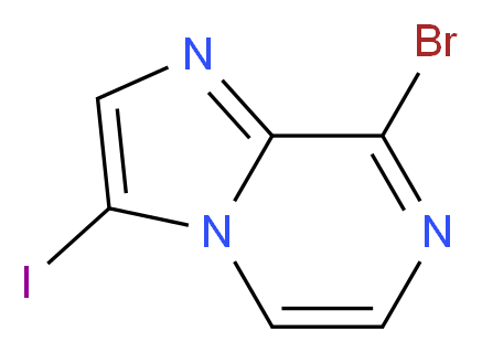 8-bromo-3-iodoimidazo[1,2-a]pyrazine_分子结构_CAS_1245644-46-5