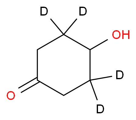 4-Hydroxy Cyclohexanone-d4_分子结构_CAS_13482-24-1)