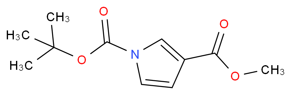 1-tert-butyl 3-methyl 1H-pyrrole-1,3-dicarboxylate_分子结构_CAS_952182-27-3