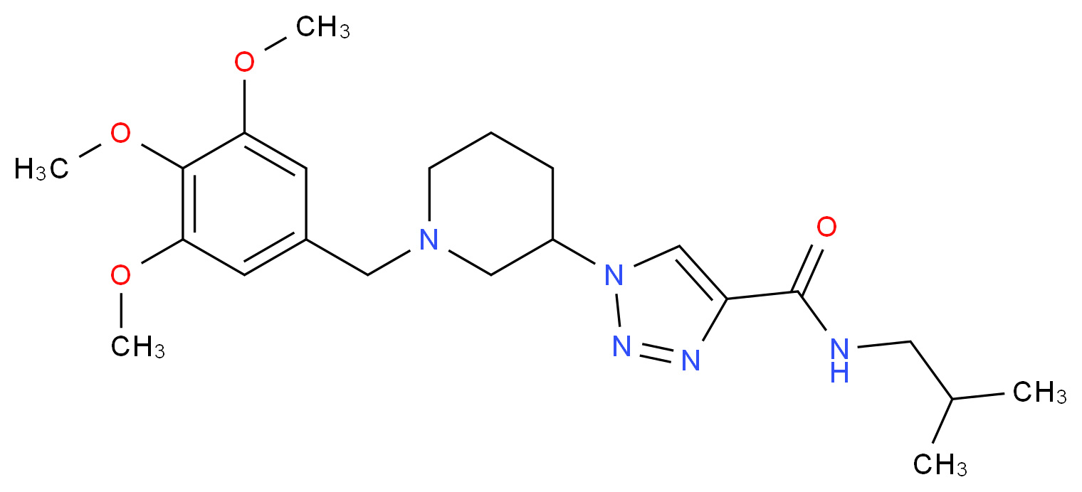 N-isobutyl-1-[1-(3,4,5-trimethoxybenzyl)-3-piperidinyl]-1H-1,2,3-triazole-4-carboxamide_分子结构_CAS_)