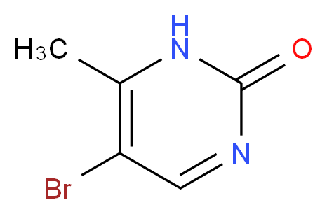 5-bromo-6-methyl-1,2-dihydropyrimidin-2-one_分子结构_CAS_69849-34-9