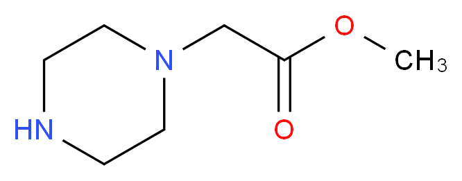 methyl 2-(piperazin-1-yl)acetate_分子结构_CAS_82516-17-4