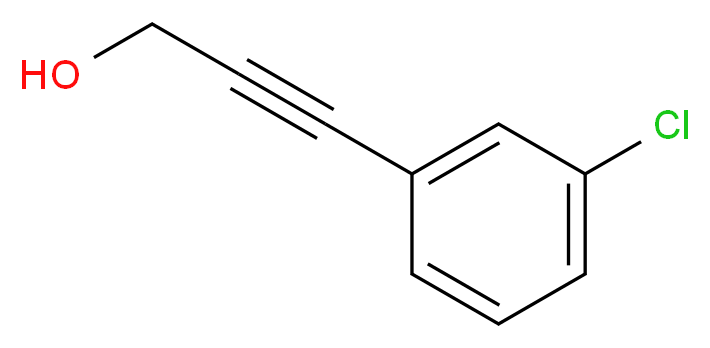 3-(3-chlorophenyl)prop-2-yn-1-ol_分子结构_CAS_80151-33-3