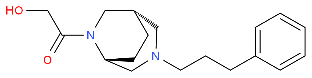 2-oxo-2-[(1S*,5R*)-3-(3-phenylpropyl)-3,6-diazabicyclo[3.2.2]non-6-yl]ethanol_分子结构_CAS_)