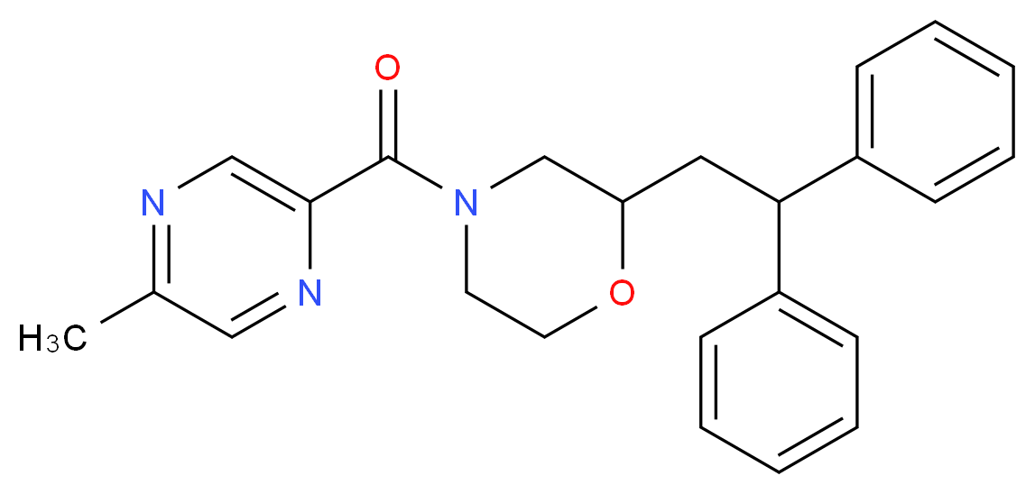 2-(2,2-diphenylethyl)-4-[(5-methyl-2-pyrazinyl)carbonyl]morpholine_分子结构_CAS_)