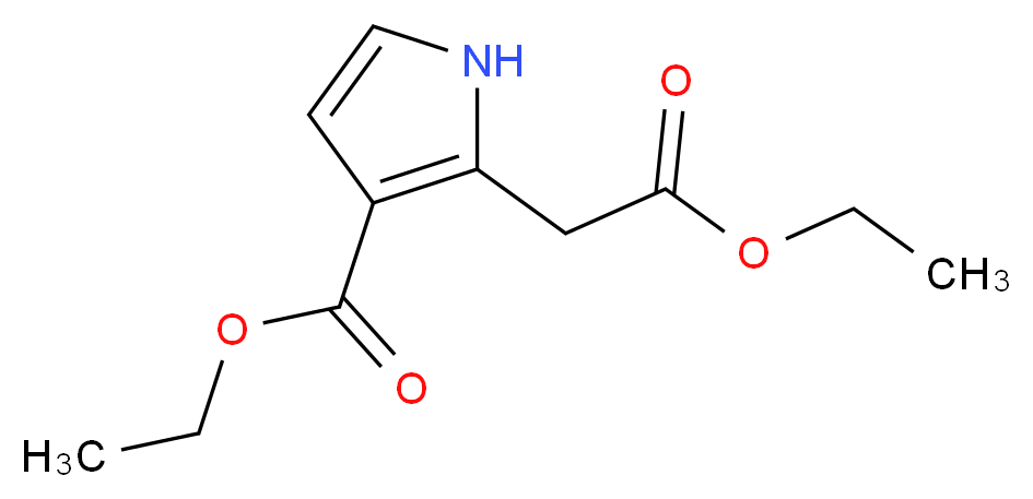 Ethyl 2-[(ethoxycarbonyl)methyl]-1H-pyrrole-3-carboxylate_分子结构_CAS_25472-44-0)