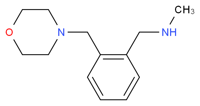 methyl({[2-(morpholin-4-ylmethyl)phenyl]methyl})amine_分子结构_CAS_871825-58-0