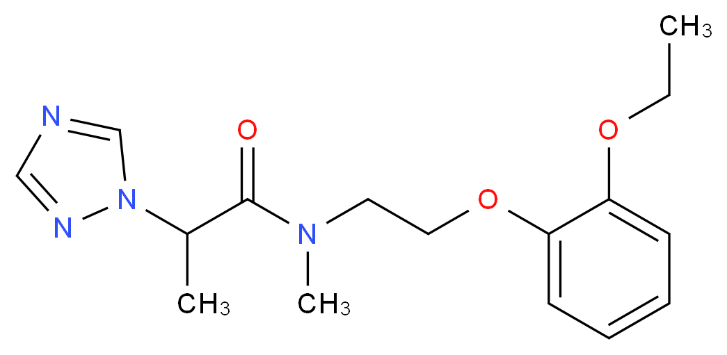 N-[2-(2-ethoxyphenoxy)ethyl]-N-methyl-2-(1H-1,2,4-triazol-1-yl)propanamide_分子结构_CAS_)