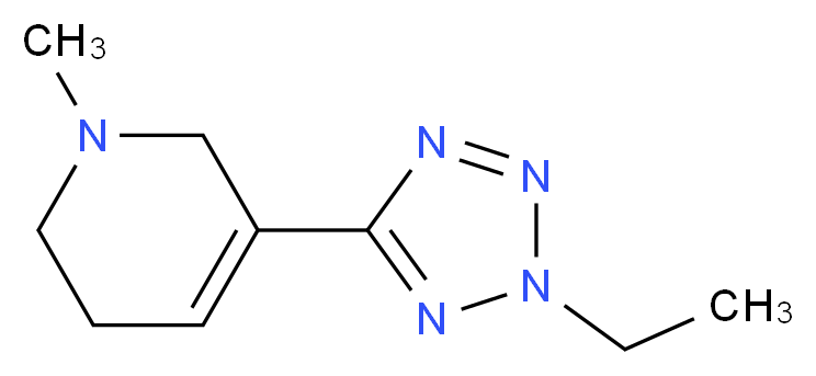 5-(2-ethyl-2H-1,2,3,4-tetrazol-5-yl)-1-methyl-1,2,3,6-tetrahydropyridine_分子结构_CAS_120241-31-8