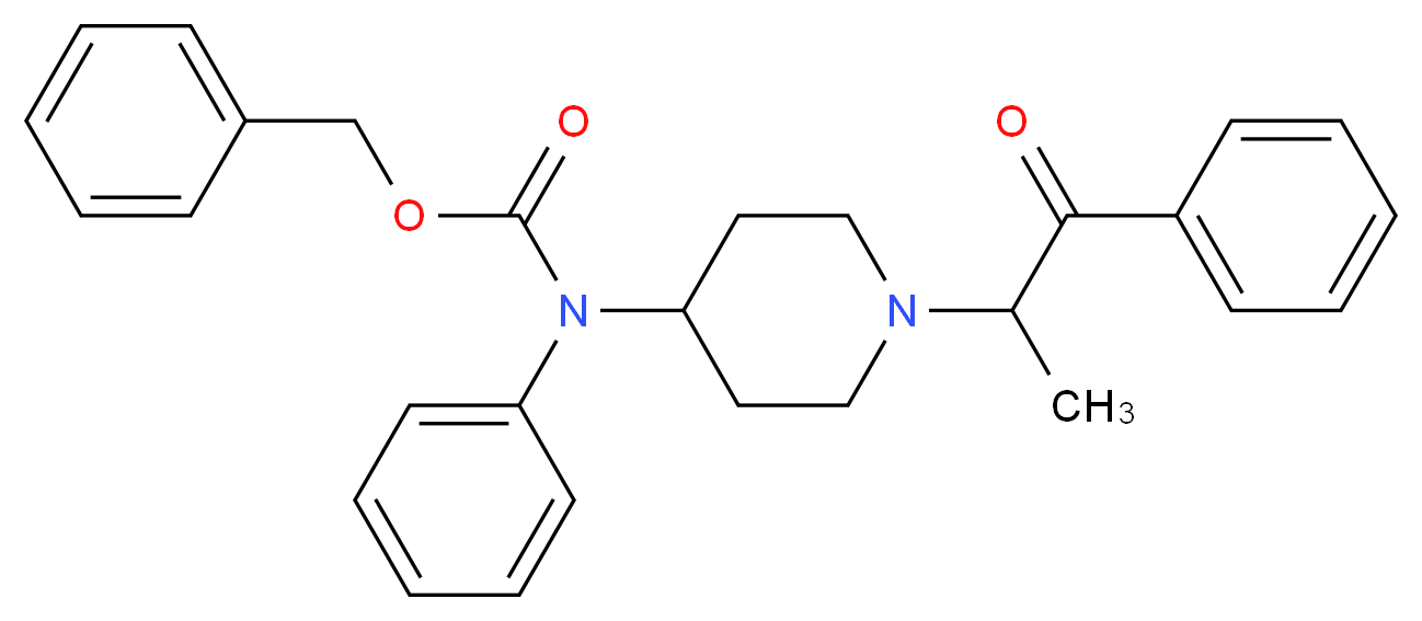 benzyl N-[1-(1-oxo-1-phenylpropan-2-yl)piperidin-4-yl]-N-phenylcarbamate_分子结构_CAS_936498-12-3