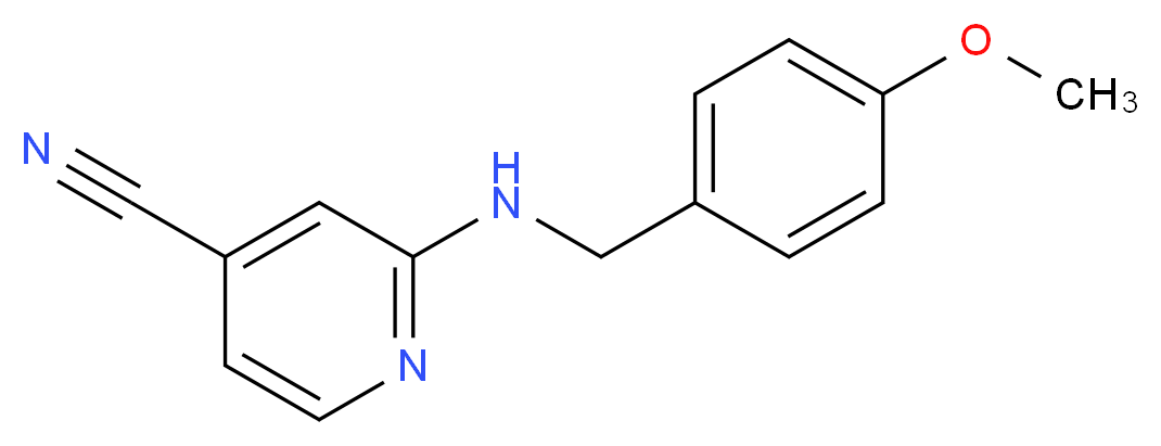 2-((4-Methoxybenzyl)aMino)isonicotinonitrile_分子结构_CAS_618446-32-5)