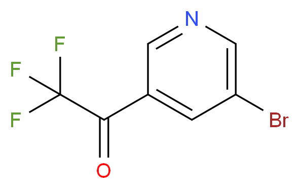 1-(5-BROMO-PYRIDIN-3-YL)-2,2,2-TRIFLUORO-ETHANONE_分子结构_CAS_886364-44-9)
