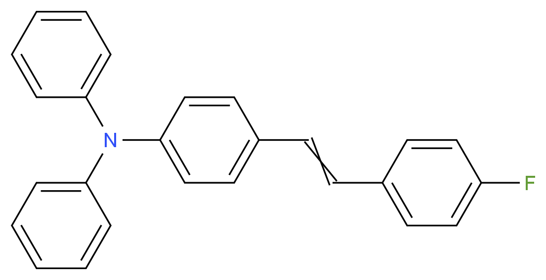 4-[2-(4-fluorophenyl)ethenyl]-N,N-diphenylaniline_分子结构_CAS_666830-53-1