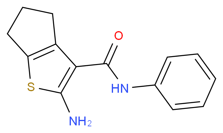 2-Amino-N-phenyl-5,6-dihydro-4H-cyclopenta-[b]thiophene-3-carboxamide_分子结构_CAS_)
