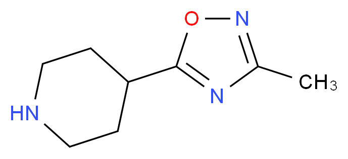 4-(3-METHYL-1,2,4-OXADIAZOL-5-YL)PIPERIDINE_分子结构_CAS_39943-37-8)