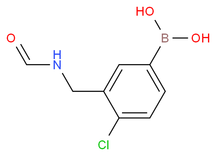 [4-chloro-3-(formamidomethyl)phenyl]boronic acid_分子结构_CAS_871332-65-9
