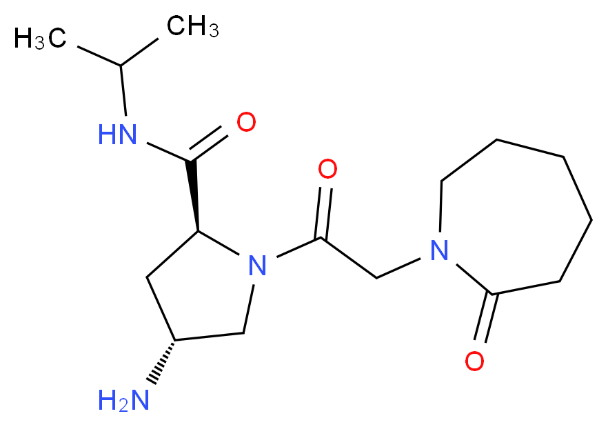 (4R)-4-amino-N-isopropyl-1-[(2-oxoazepan-1-yl)acetyl]-L-prolinamide_分子结构_CAS_)