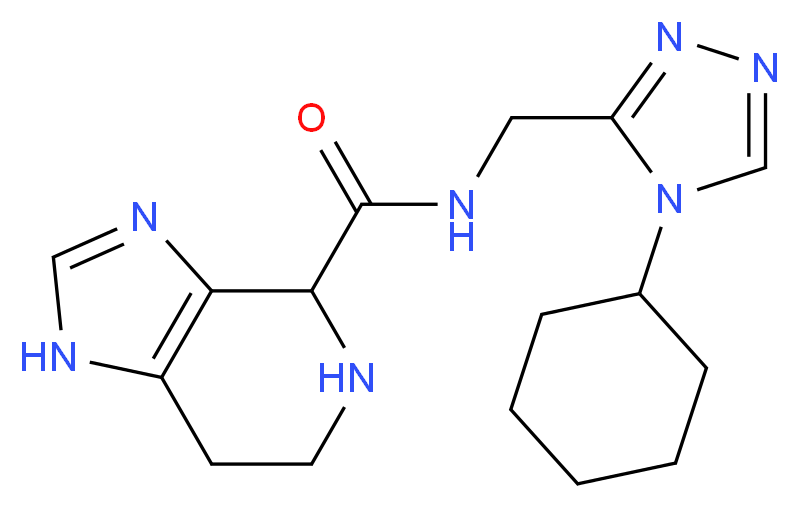 N-[(4-cyclohexyl-4H-1,2,4-triazol-3-yl)methyl]-4,5,6,7-tetrahydro-1H-imidazo[4,5-c]pyridine-4-carboxamide_分子结构_CAS_)