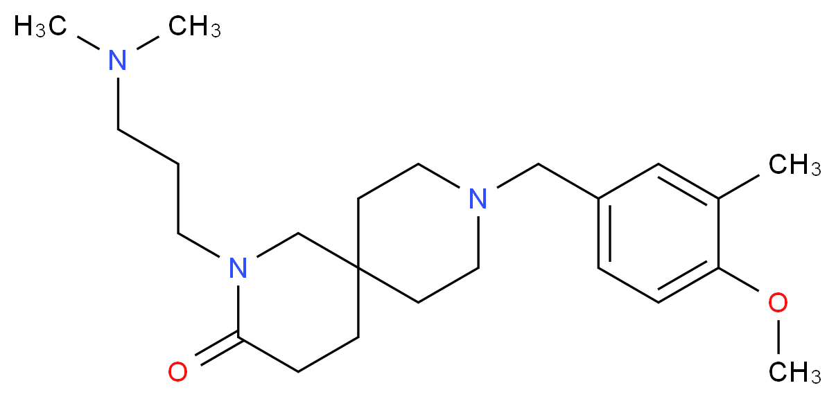 2-[3-(dimethylamino)propyl]-9-(4-methoxy-3-methylbenzyl)-2,9-diazaspiro[5.5]undecan-3-one_分子结构_CAS_)