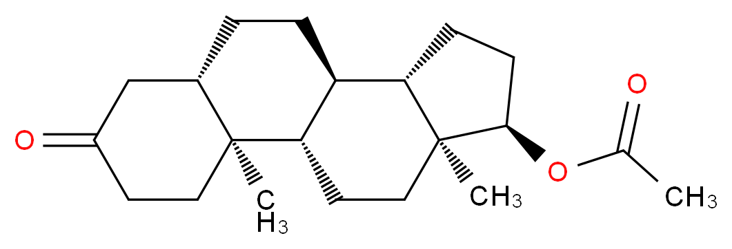 (1S,2S,7S,10R,11S,14R,15S)-2,15-dimethyl-5-oxotetracyclo[8.7.0.0<sup>2</sup>,<sup>7</sup>.0<sup>1</sup><sup>1</sup>,<sup>1</sup><sup>5</sup>]heptadecan-14-yl acetate_分子结构_CAS_1164-91-6