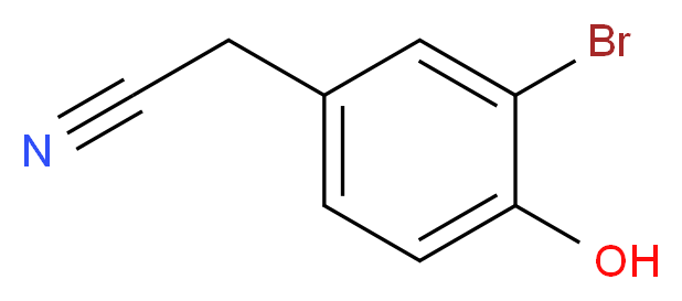 2-(3-bromo-4-hydroxyphenyl)acetonitrile_分子结构_CAS_73348-21-7