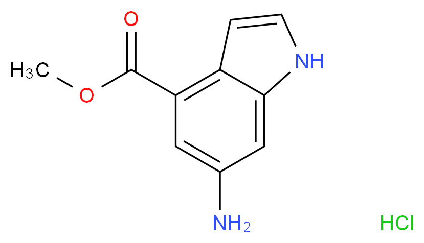 Methyl 6-aminoindole-4-carboxylate hydrochloride_分子结构_CAS_731810-08-5)