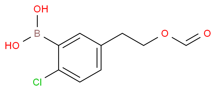 2-氯-5-(乙氧基羰基)苯硼酸_分子结构_CAS_913835-93-5)