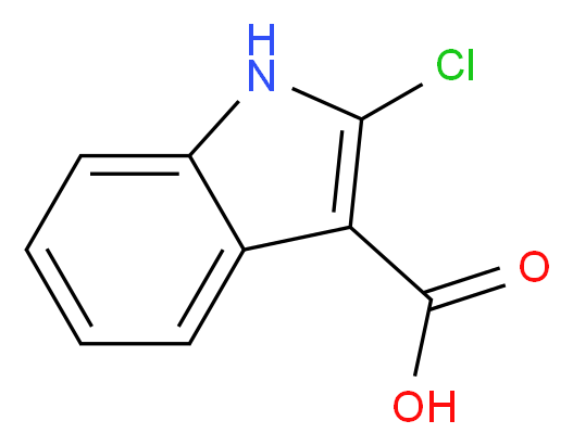 2-CHLORO-1H-INDOLE-3-CARBOXYLIC ACID_分子结构_CAS_54778-20-0)