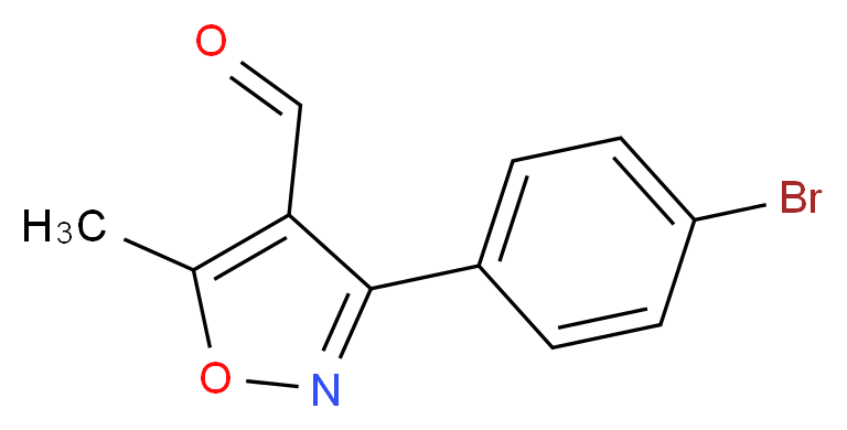 3-(4-bromophenyl)-5-methyl-1,2-oxazole-4-carbaldehyde_分子结构_CAS_1119449-35-2