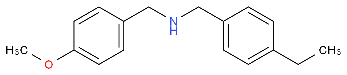 [(4-ethylphenyl)methyl][(4-methoxyphenyl)methyl]amine_分子结构_CAS_423735-26-6