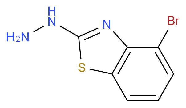 4-bromo-2-hydrazinyl-1,3-benzothiazole_分子结构_CAS_872696-03-2