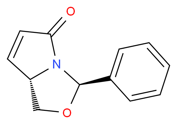 (3R,7aS)-3-phenyl-1H,3H,5H,7aH-pyrrolo[1,2-c][1,3]oxazol-5-one_分子结构_CAS_134107-65-6